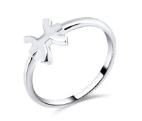 Pisces Zodiac Silver Ring NSR-442